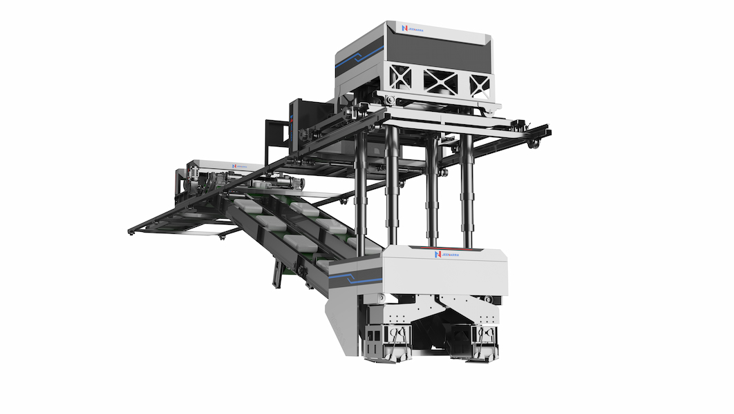 Máquina de paletização e carregamento de cimento ensacado